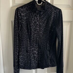 90 Degree By Reflex Dark Leopard Print Blazer